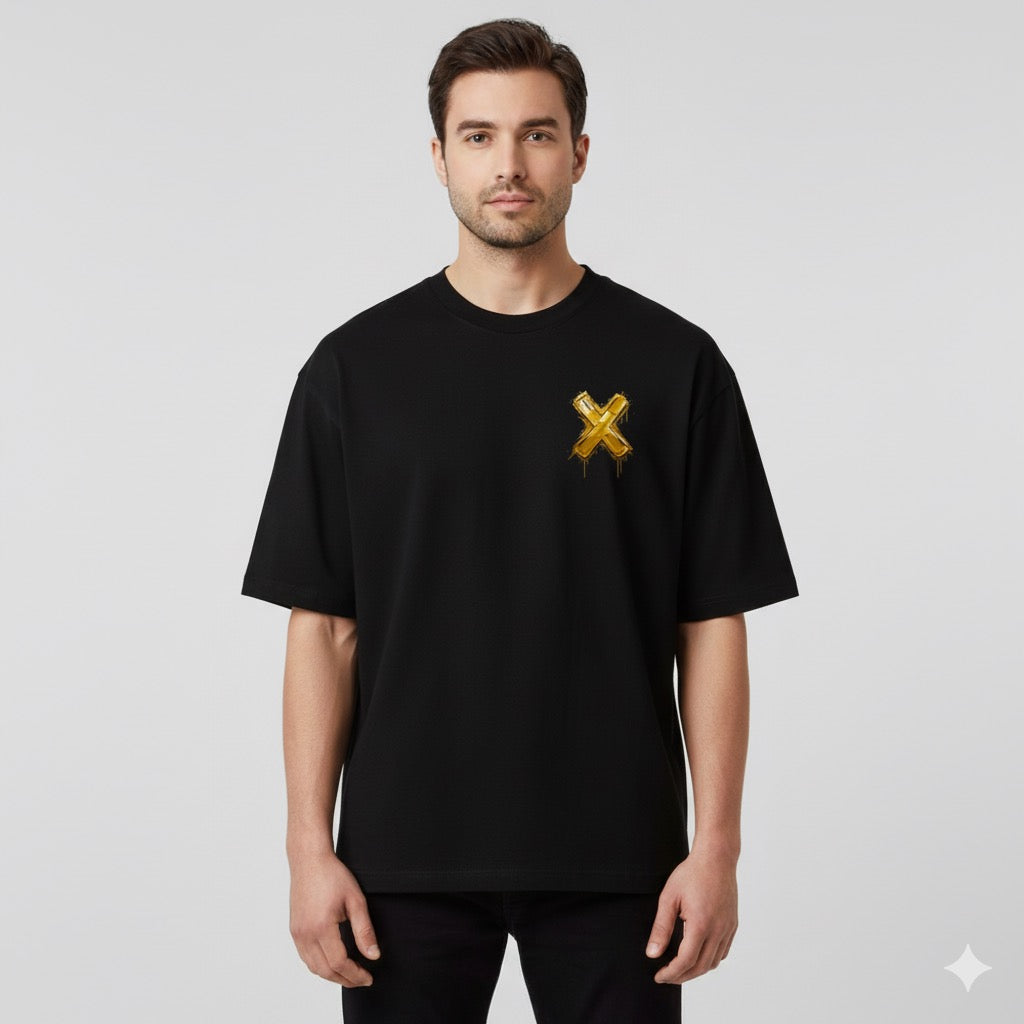 Limited Edition GoldX20 Black 2025 Teeshirt Oversize X SHAKETHAT